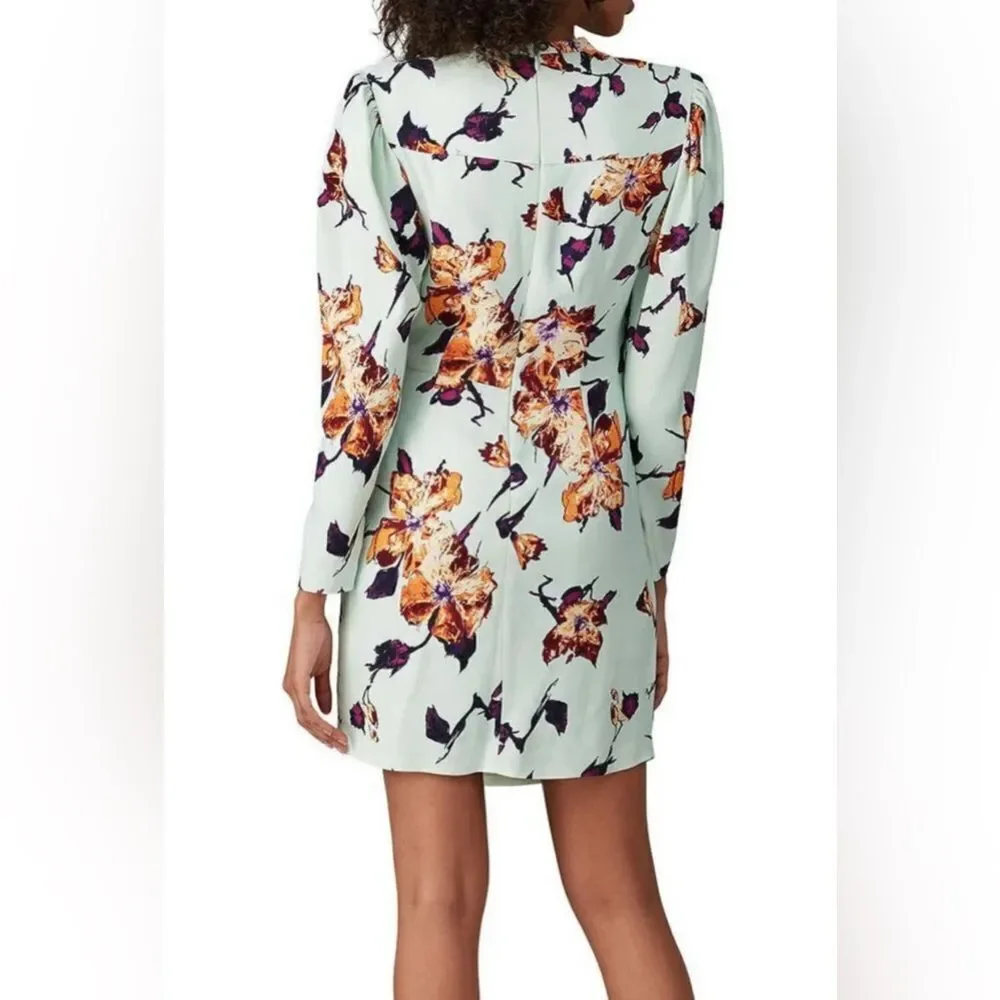 A.L.C. Jane Draped Floral Dress Floral Print Mini Dress Size: S